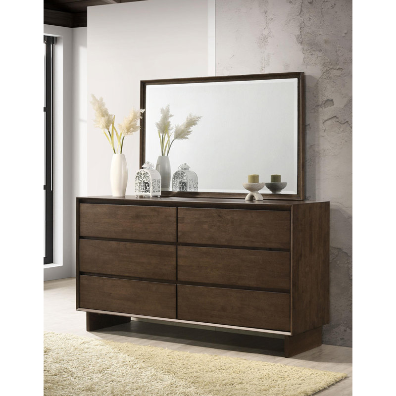 Commode miroir brun chaud