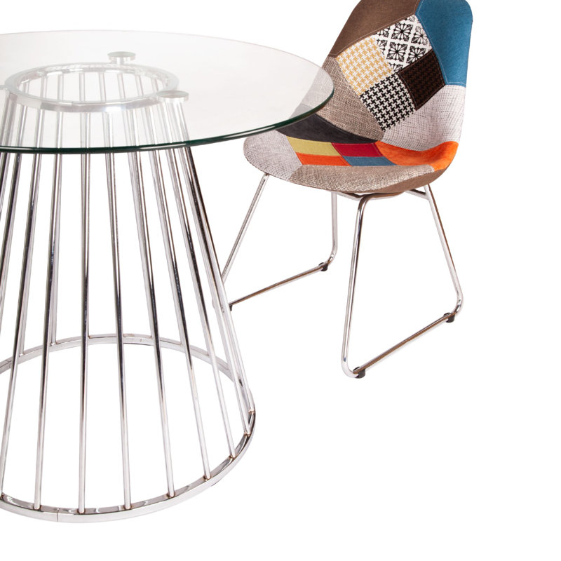 Arilla Round Glass Top Dining Table