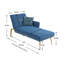 Chaise longue rembourrée Kix-120931588