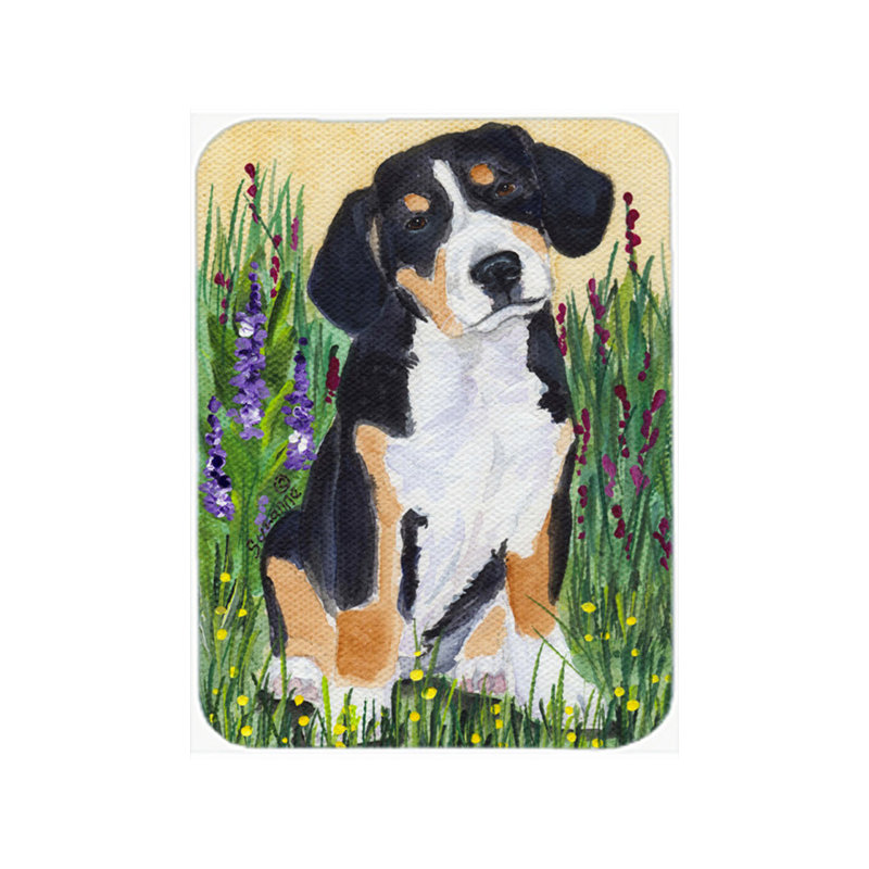 Planche à découper en verre trésors caroline Entlebucher Mountain Dog