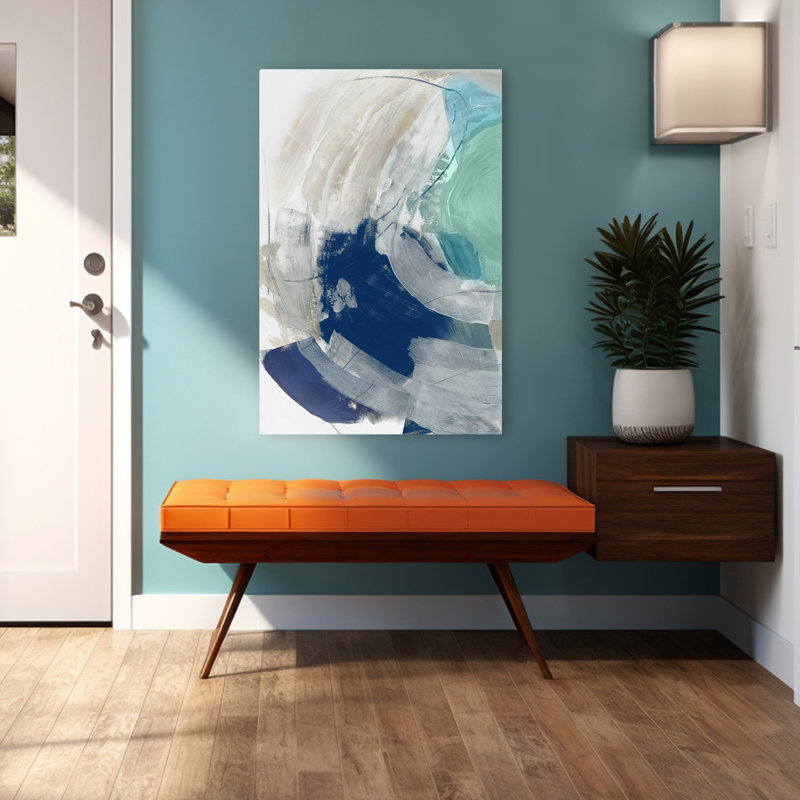 Art océan et vagues déluge II, H 48 po x l 32 po