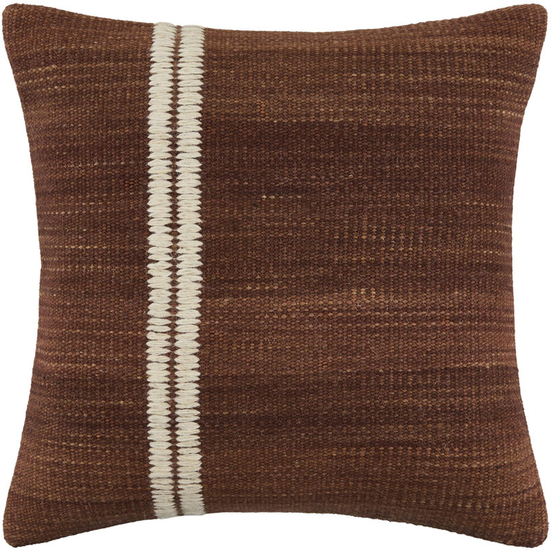 Jundah Accent Pillow, Red, Duck Down, Square 22"