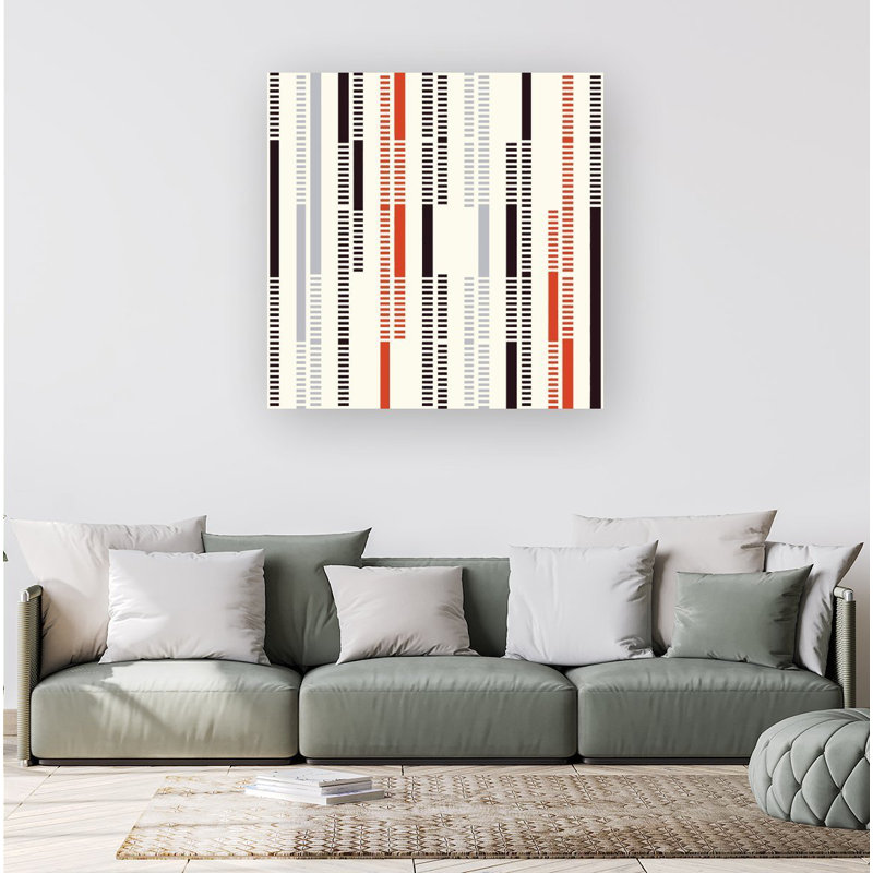 DASHED STROKE PATTERN - Wrapped Canvas Print