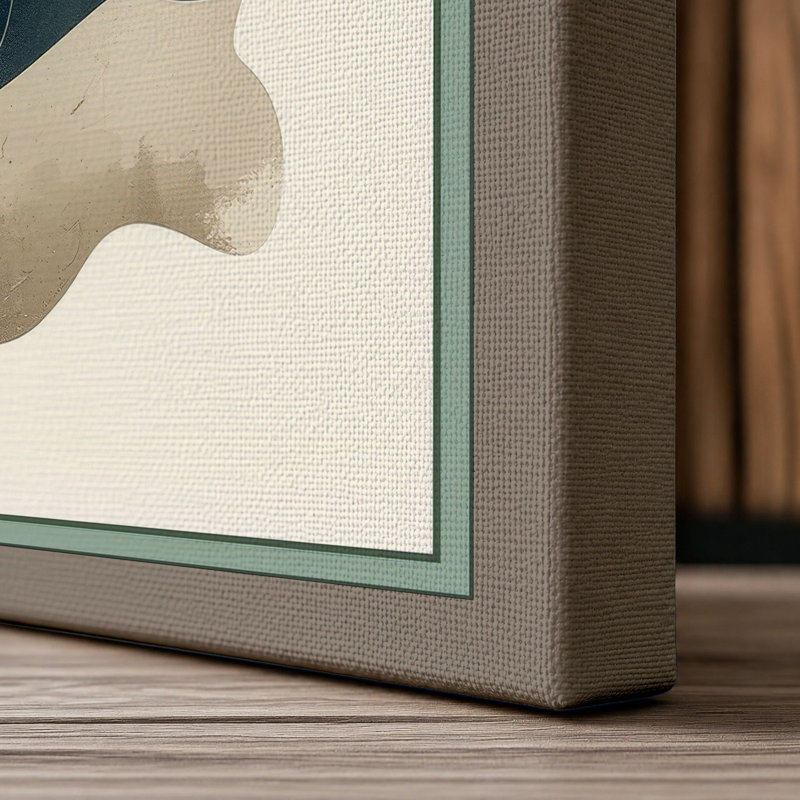 Seal Among Currents Boho - Wrapped Canvas, 24x16 - 61.0 x 40.6 cm, Taupe Border