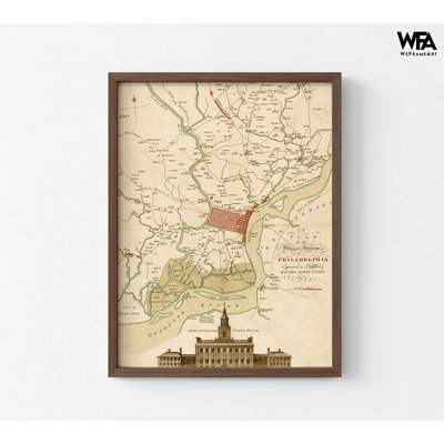 Plan Of Philadelphia And Its Environs 1777, Philadelphia Wall Art, United States Geography Poster, Classroom Decor, Library Wall Art