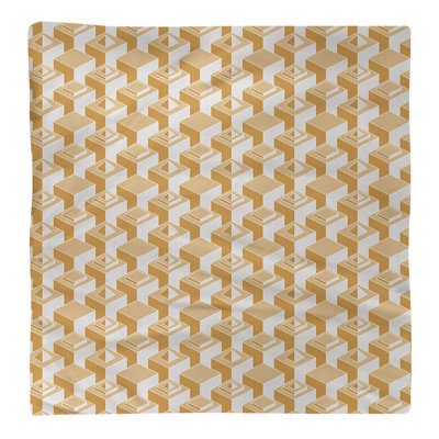 Serviette de table en coton à motif de gratte-ciels à deux couleurs