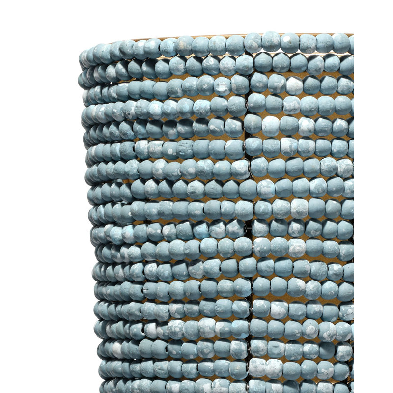 Applique murale en bois massif Seawall, Bleu, Doré