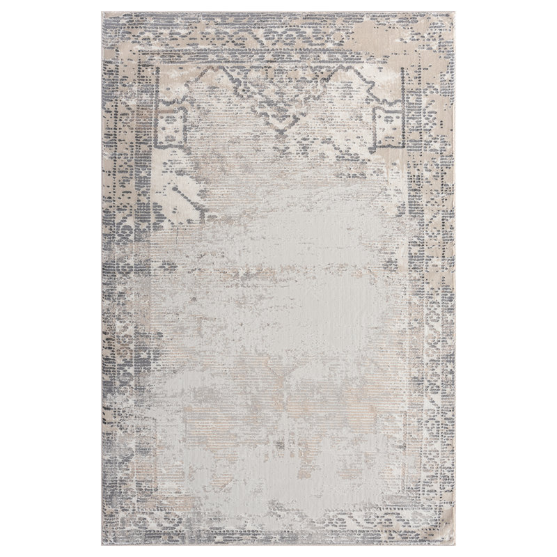 Tapis beige Erra, Rectangle 5 pi 1 po x 7 pi 6 po