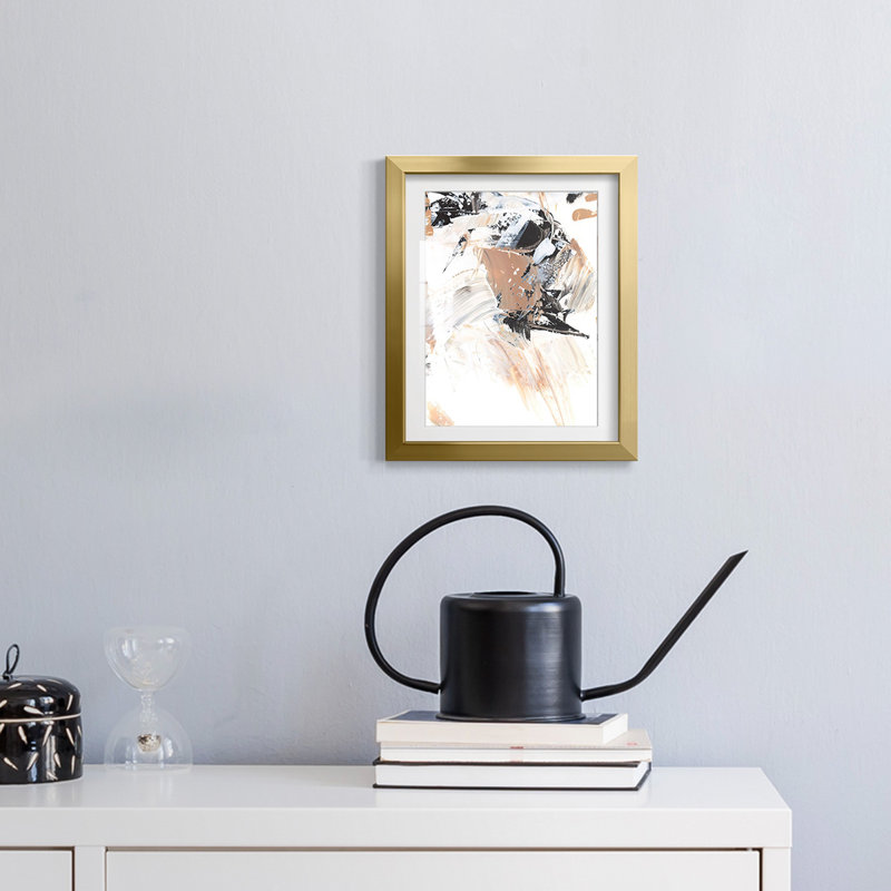 Ruckus II -Framed Print, 28.5" H x 20.5" W, Gold