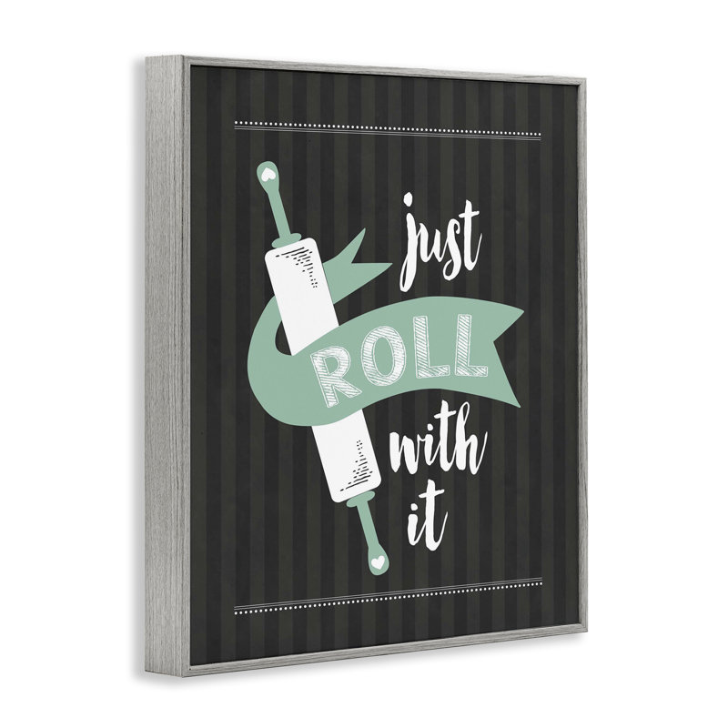 «Roll With It», estampe numérique, design par lettré et doublé, H 30 po x l 24 po, Estampe numérique Farmhouse