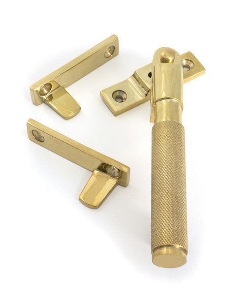 Brompton Night-Vent Locking Fastener, Polished Brass