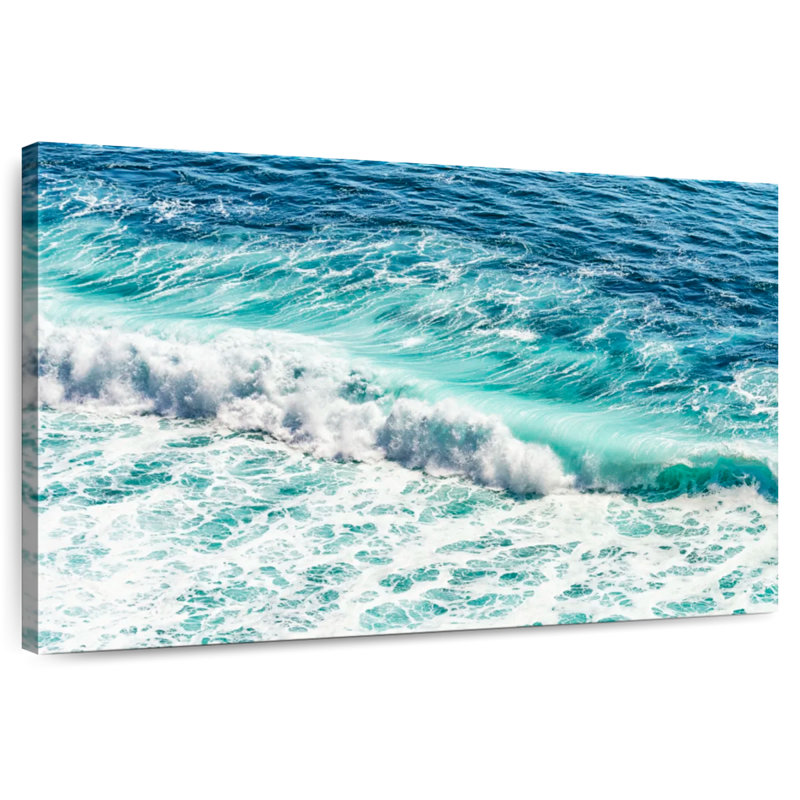 Vague turquoise sur la plage de Bali, H 30 po x l 45 po