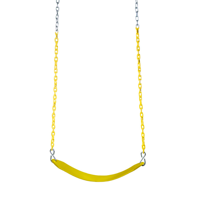 Plastic Belt Swing with Chains, Plum