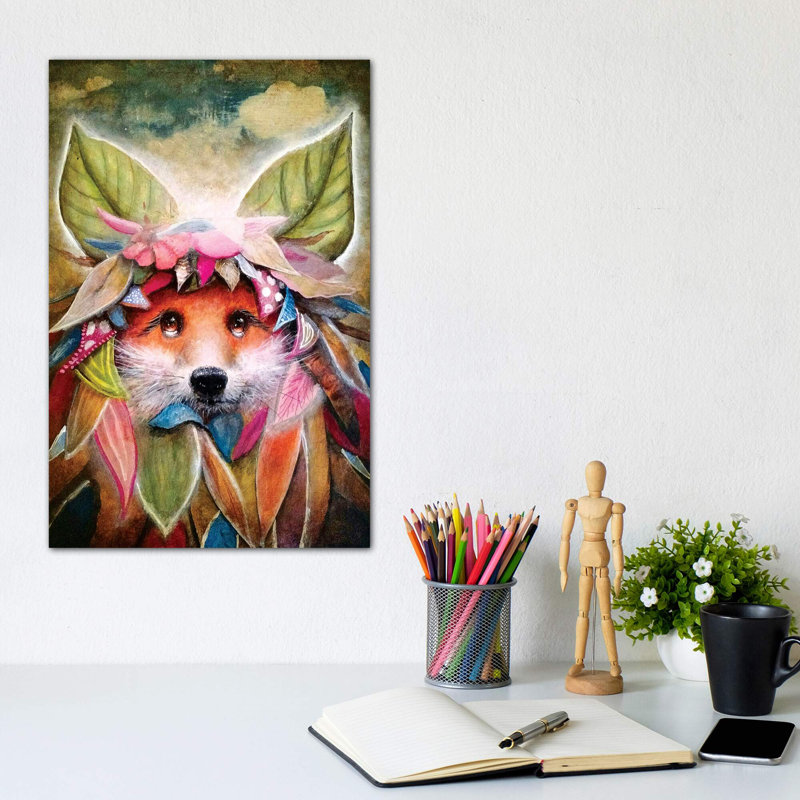 Flora par Scott Mills - impression d'art graphique, H 12 po x l 8 po x P 0,75 po, Toile tendue, Pas de tapis