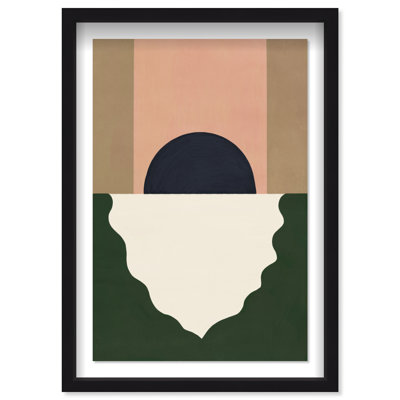 Moonrise Abstract Shadowbox Abstract Print by Oliver Gal, Black Frame, 10 x 15