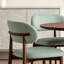 Ensemble de 4 chaises rembourrées de salle à manger modernes, ensemble de tissu à dossier incurvé-1664614295-1664614287