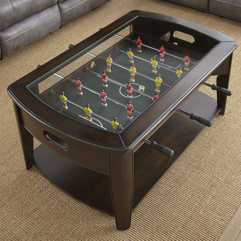 Weist Latitude Run® 45 L Solid Wood Foosball Coffee Table with Telescopic Rods