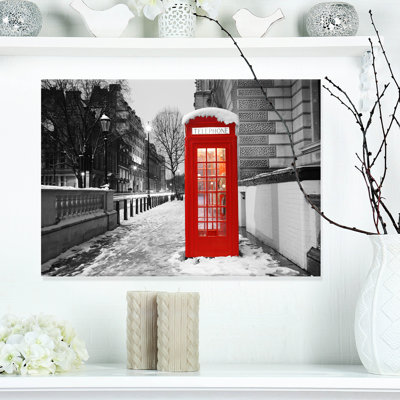 " Red London Telephone Booth Cityscape "