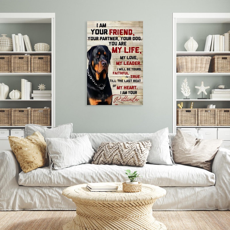 «I Am Your Rottweiler», impression sur toile, H 36 po x l 24 po x P 1,25 po