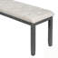 Ensemble de table de salle à manger 6 pièces avec 4 chaises rembourrées et 1 banc-59432591