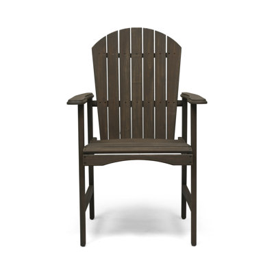 Outsunny Wooden Adirondack Chair, Outdoor Patio Lawn Chair With Cup Holder, Weather Resistant Lawn Furniture, Classic Lounge For Deck, Garden, Backyar -  Charlton Home®, B866635FB180444C817AE31A1BAC49B0