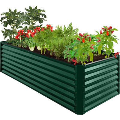 Rosonda Outdoor Metal Raised Planter Box