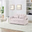 54,33 po Canapé-lit pliable polyvalent en 3 longueurs, canapé-lit moderne, canapé-lit en velours, dossier réglable (rose)