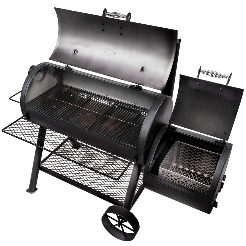 Oklahoma Joe's 1060 sq. in. Longhorn Reverse Flow Offset Smoker, Black