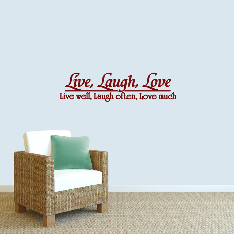 Adhésif décoratif "Live Well Laugh souvent Love", Canneberge