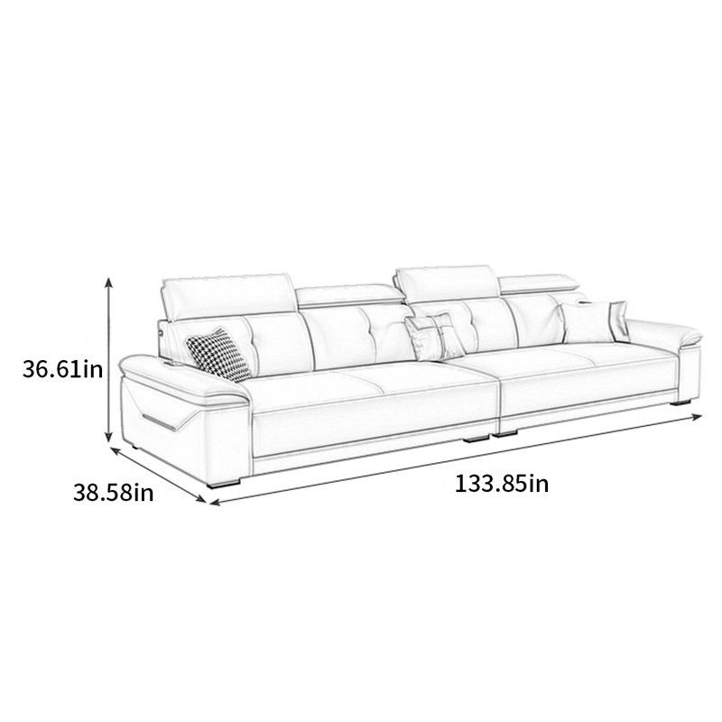 Gassett, 4, H 36,61 po x l 133,85 po x P 38,58 po
