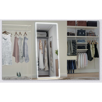 Extra Large LED Bathroom Mirror With 3 Color Options, Full Body Reflection, And Versatile Hanging, Silver Aluminum Framed, 84X36 Inches