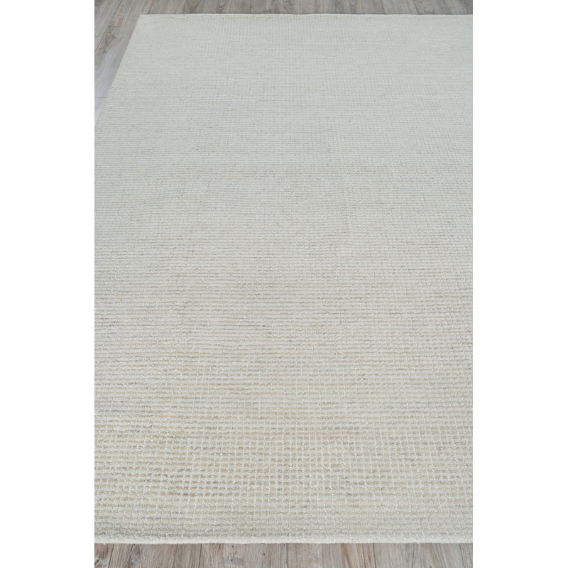 Key West Wool No Pattern And Not Solid Color Area Rug in Light Beige, Rectangle 9' x 12'