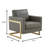 Lincoln Modern Leather Accent Chair with Stainless Steel Base – Contemporary Boxy Armchair, Single Seater Side Chair for Living Room, Bedroom, Office & Lounge-797541872-724137686