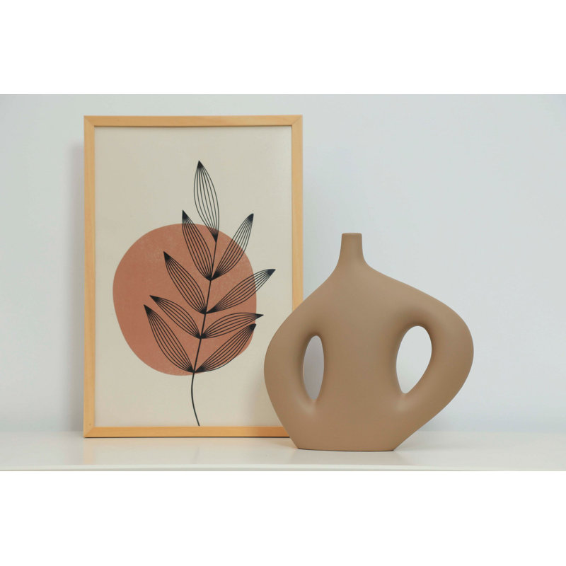 Cyna Ceramic / Porcelain Table Vase, Taupe