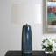 Lampe de table Berdena bleu profond