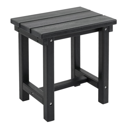  Outdoor All Weather Patio HDPE Side Table, Little Stool