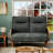 46.5" Upholstered Loveseat Sofa With Rattan Arms-1438480650