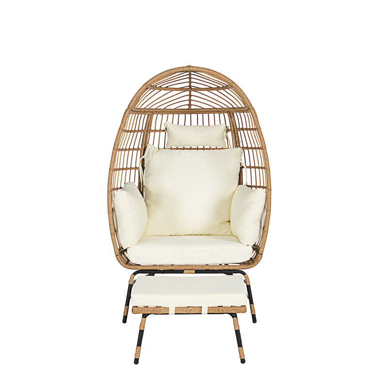 Wicker Egg Chair, Beige