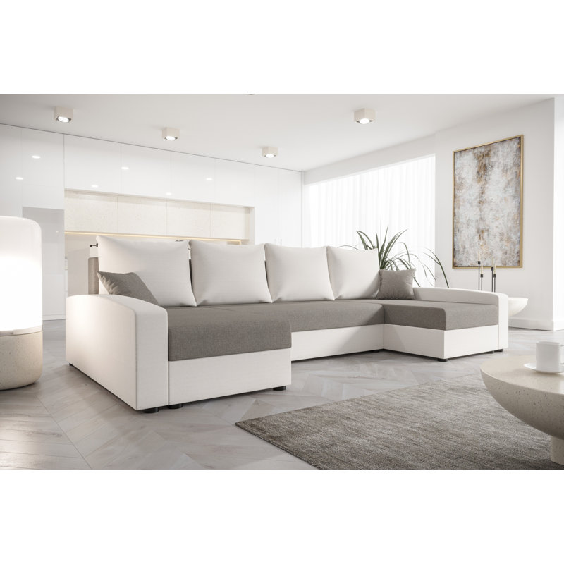 Baileyrae 4 Seater Corner Sofa , Beige/Cream - Sawana21/Sawana01