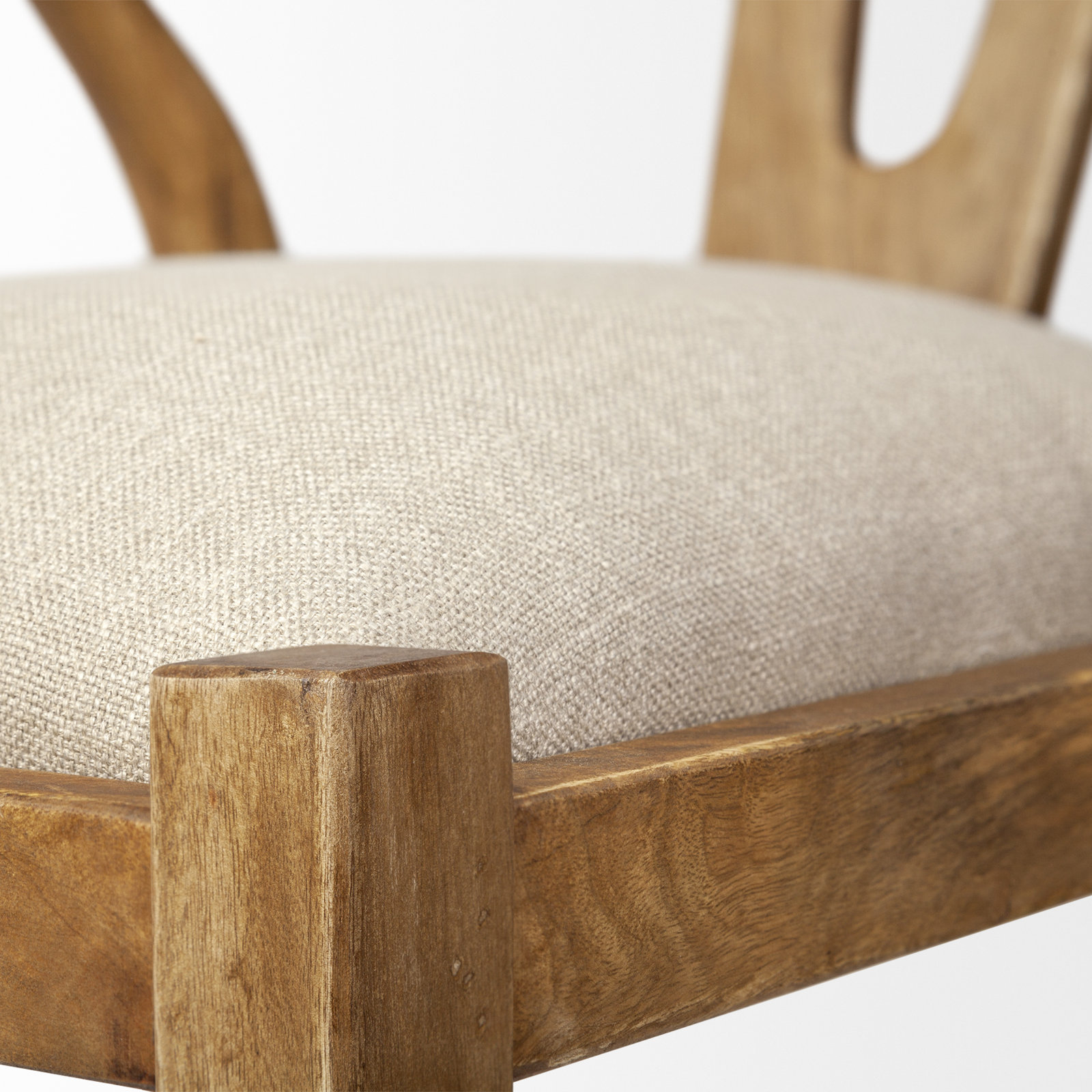 Farringdon Linen Mango Dining Chair, Natural, Light Brown