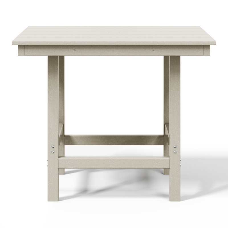 36" Square Patio Dining Table, Gray