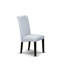 L'ensemble de mobilier de salle à manger 5 pièces comprend une table de salle à manger rectangulaire avec pieds en X et 4 chaises Parsons en tissu gris, noir brossé-1188568178-1188568181-1188568183