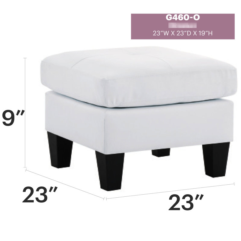 Siège blanc pour les petits espaces, H 19 po x l 23 po x P 23 po, polyvalent, style décontracté, polyvalent, vibrant, confortable