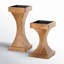 Ensemble de chandelles de table en bois 2 pièces