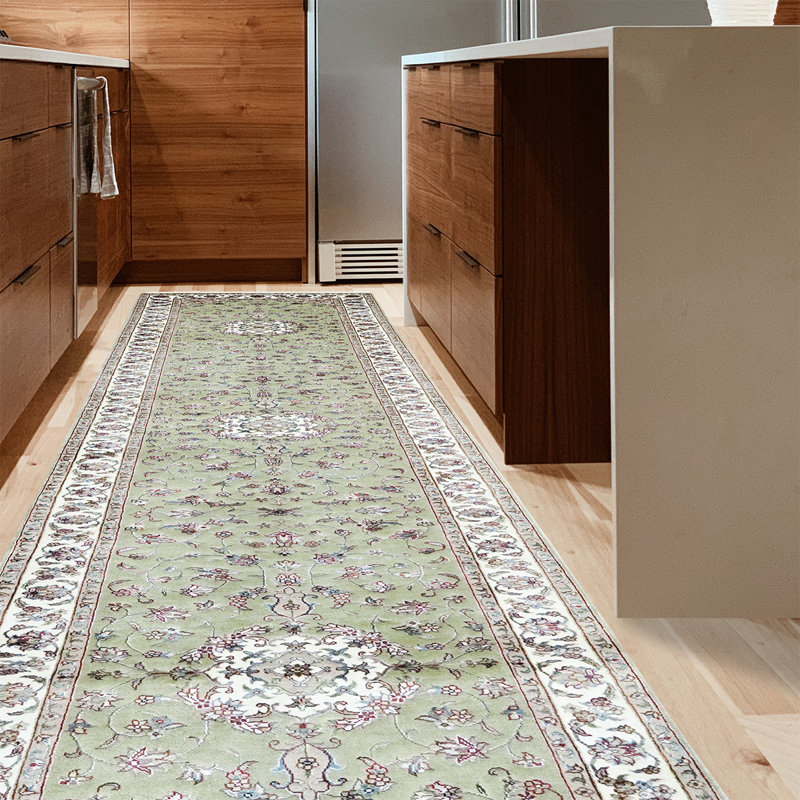 Wool Oriental Area Rug, Runner 2'6" x 12'