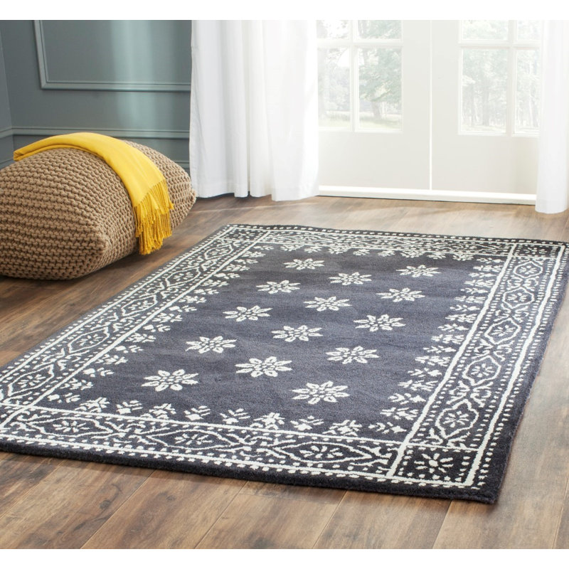 Aletse Martha Stewart Hand Tufted Wool Floral Rug, Rectangle 9' x 12'