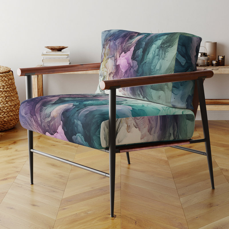 Fauteuil d'appoint rembourré Green Green, Noir