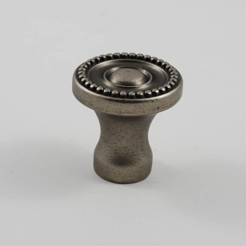 1 1/4" Diameter Mushroom Knob, Aged Pewter