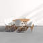 Anautica 12 - Person Teak Wood Patio Dining Set with Oval Table