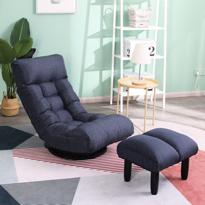 Foldable Chair For Bedroom, Navy - 38.12 Lb Heavy-Duty Multifunctional Dormitory With Spring Seat Bag,